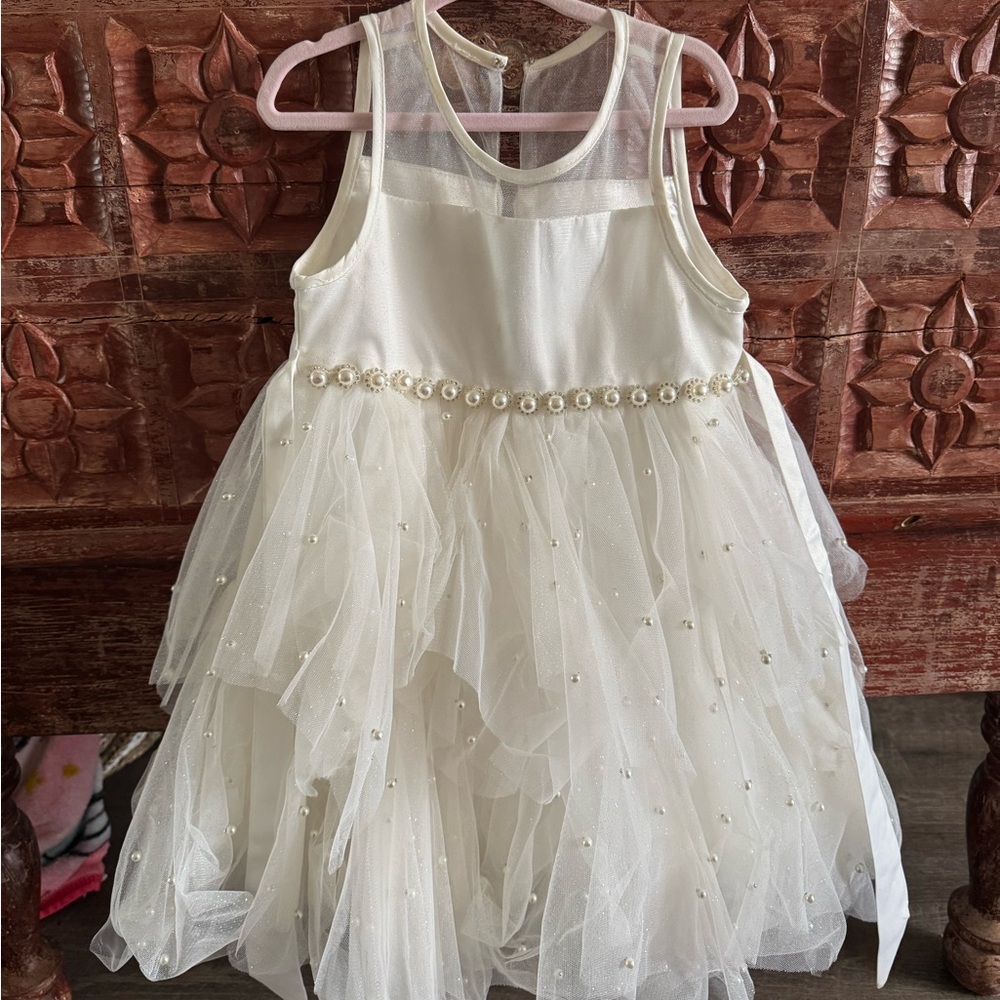 Girls white dress 4t